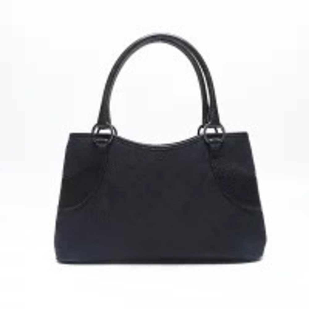 Gucci Leather GG Handbag Canvas Black